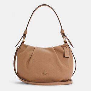 NWT Coach Pebble Leather Everly Shoulder Bag & Wallet C4068 IM/Taupe